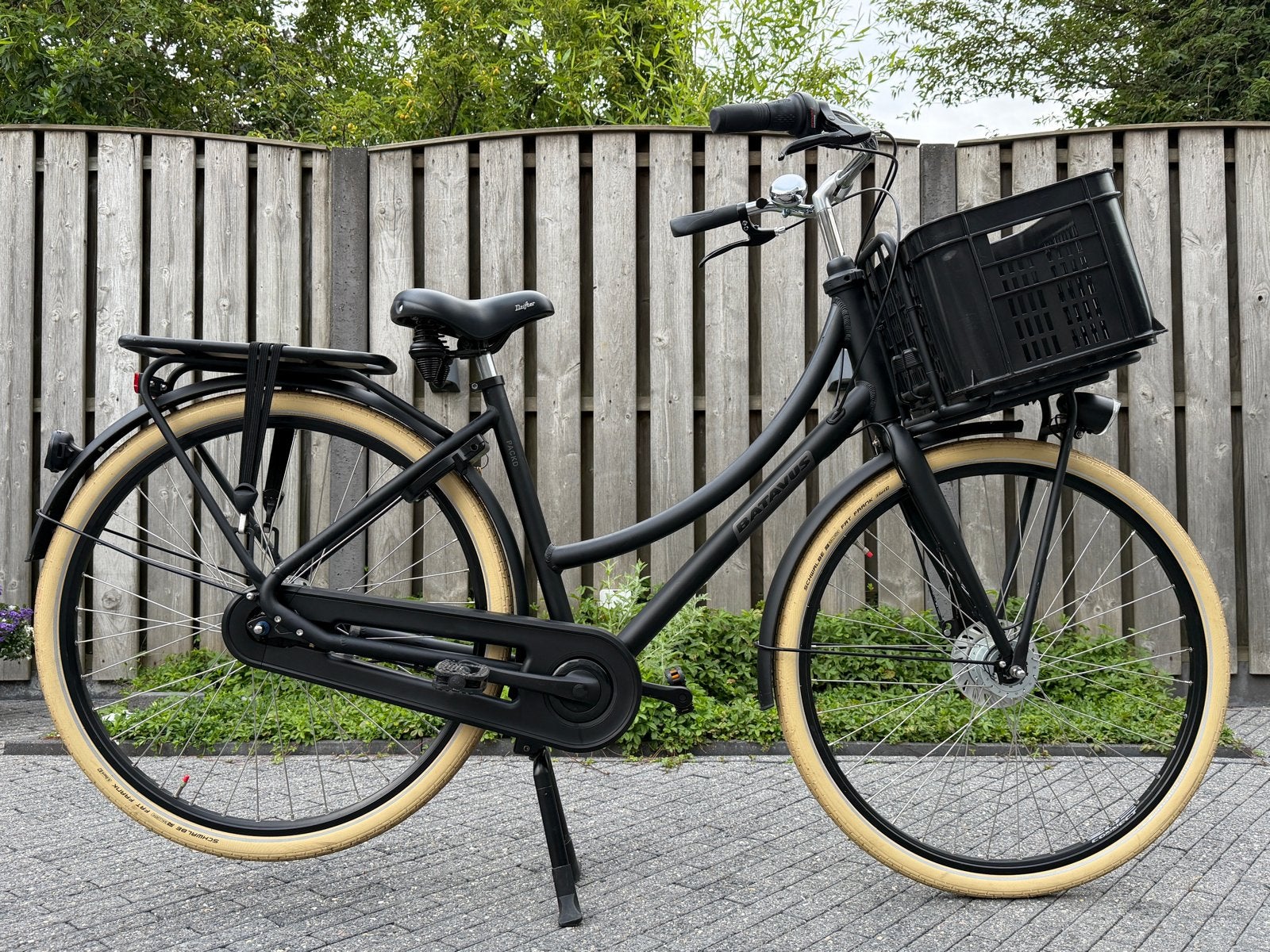Batavus PackD transporter Damesfiets - 7 vers. , mat zwart, Ophalen, Gebruikt, Versnellingen, Batavus