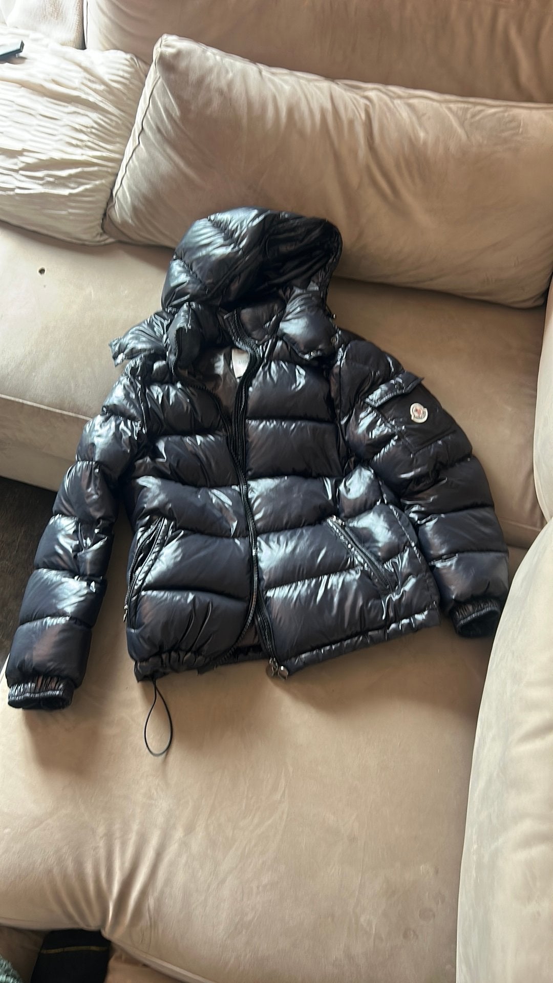 Moncler Dames jas maat 3, Ophalen, Zo goed als nieuw, Zwart