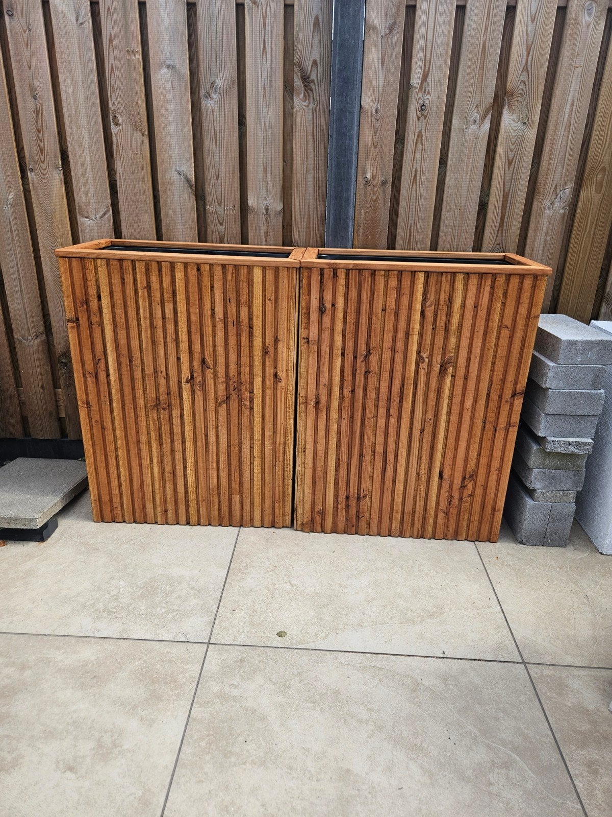Luxe houten plantenbakken van douglas hout, Nieuw, Ophalen of Verzenden, Balkon, 60 tot 100 cm