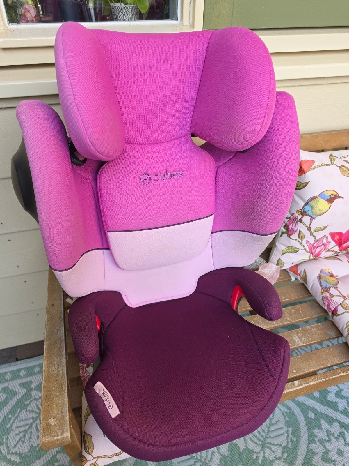 Cybex Solution M-fix SL autostoel 15-36 kg roze, Gebruikt, 15 t/m 36 kg, Zijbescherming, Isofix