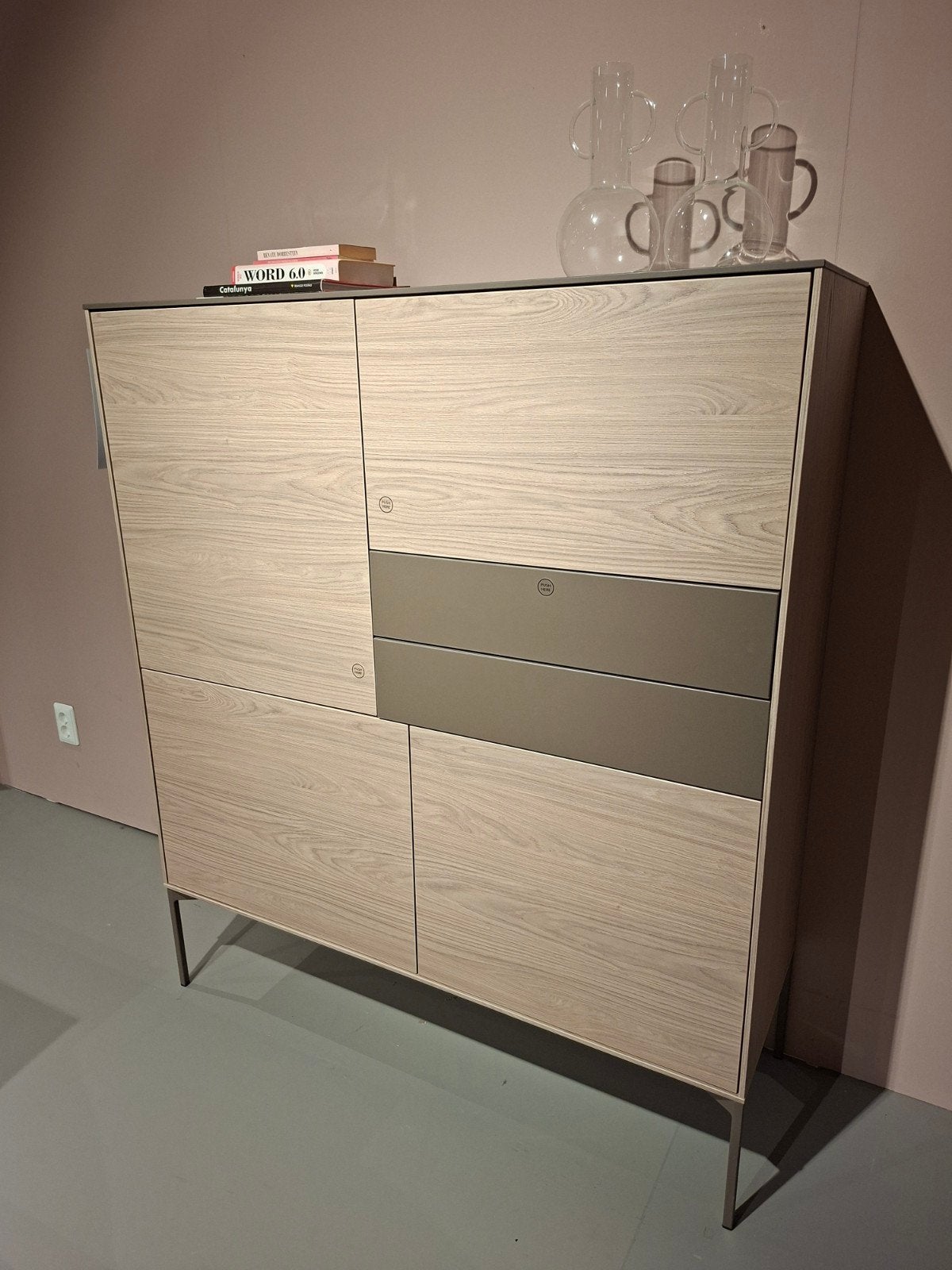 Showroommodel Wandkast Capetown Melamine, Ophalen, Nieuw, Minder dan 100 cm, Metaal