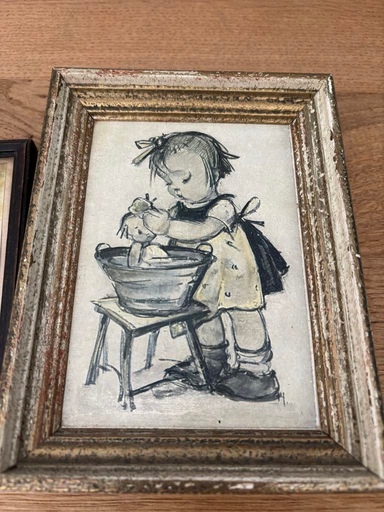 Set van 18 Vintage Hummel Prenten in Lijst, Ophalen