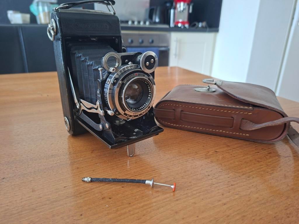 Zeiss Ikon Nettar 530/2 Vintage Camera met tas, Audio, Tv en Foto, Fotocamera's Analoog, Ophalen of Verzenden, Gebruikt, Compact