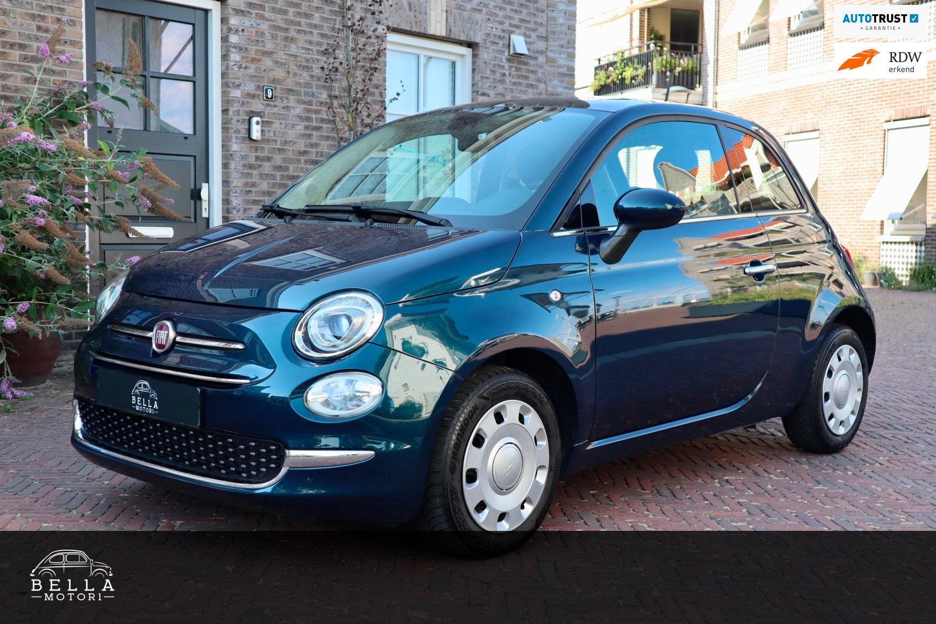 Fiat 500 1.2 Lounge | RIJKLAARPRIJS | Panoramadak | Cruise c, Voorwielaandrijving, Gebruikt, 4 cilinders, Leder en Stof