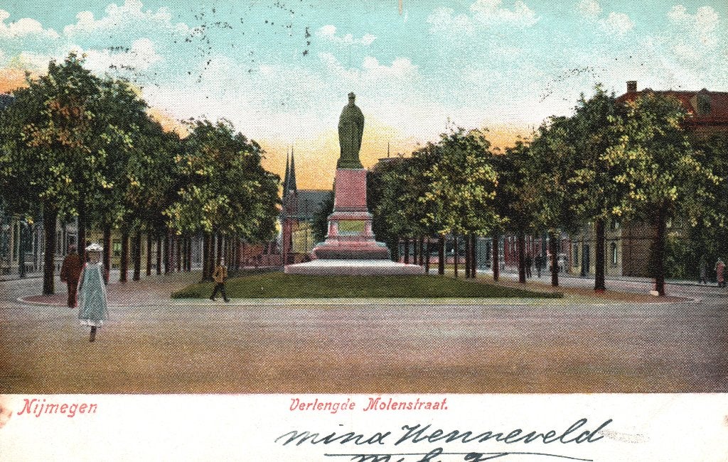 Nijmegen, Verlengde Molenstraat (1904) 128134, Verzenden, Voor 1920, Gelopen, Gelderland