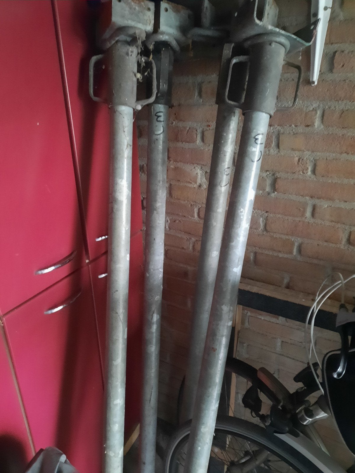 4 bouwstempels 130-250cm, Ophalen, Gebruikt, Overige typen, 2 tot 5 meter