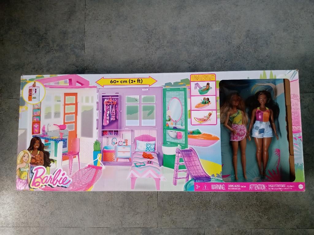 Barbie Holiday Beach House Speelset HGM56, Ophalen of Verzenden, Nieuw, Barbie