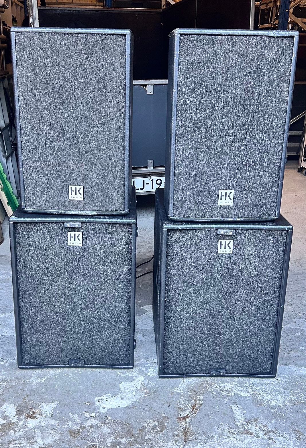 HK Audio Actor Set: 2x 112a, 2x 115 Sub, palen & kabels, Ophalen, Zo goed als nieuw, 1000 watt of meer, P.A.