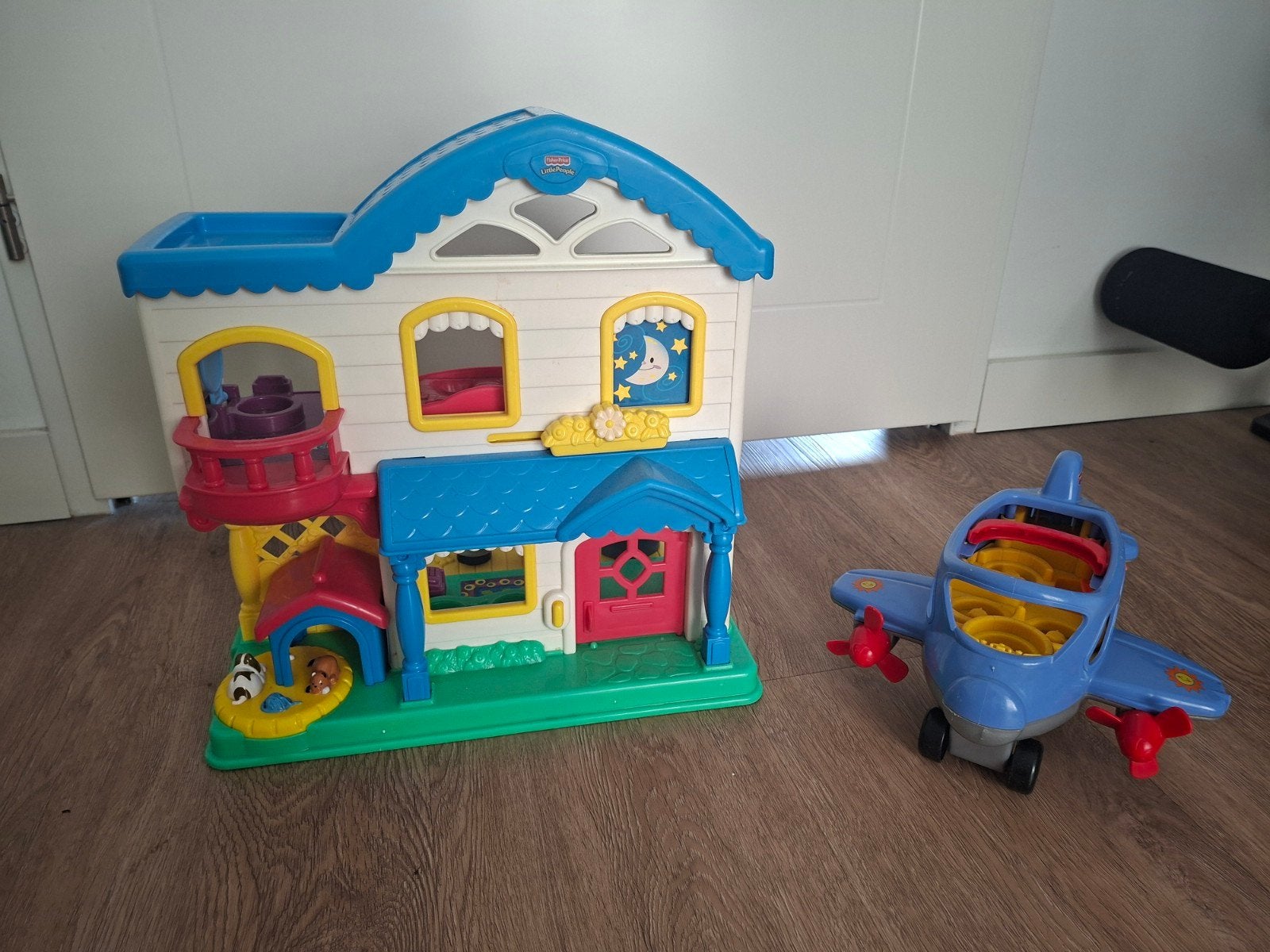 Fisher-Price Little People Speelhuis en Vliegtuig, Ophalen of Verzenden, Gebruikt, Jongen of Meisje