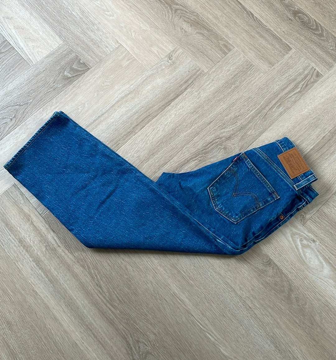Levi’s Ribcage Straight Ankle Jeans, Kleding | Dames, Ophalen of Verzenden, Zo goed als nieuw, Blauw, W27 (confectie 34) of kleiner