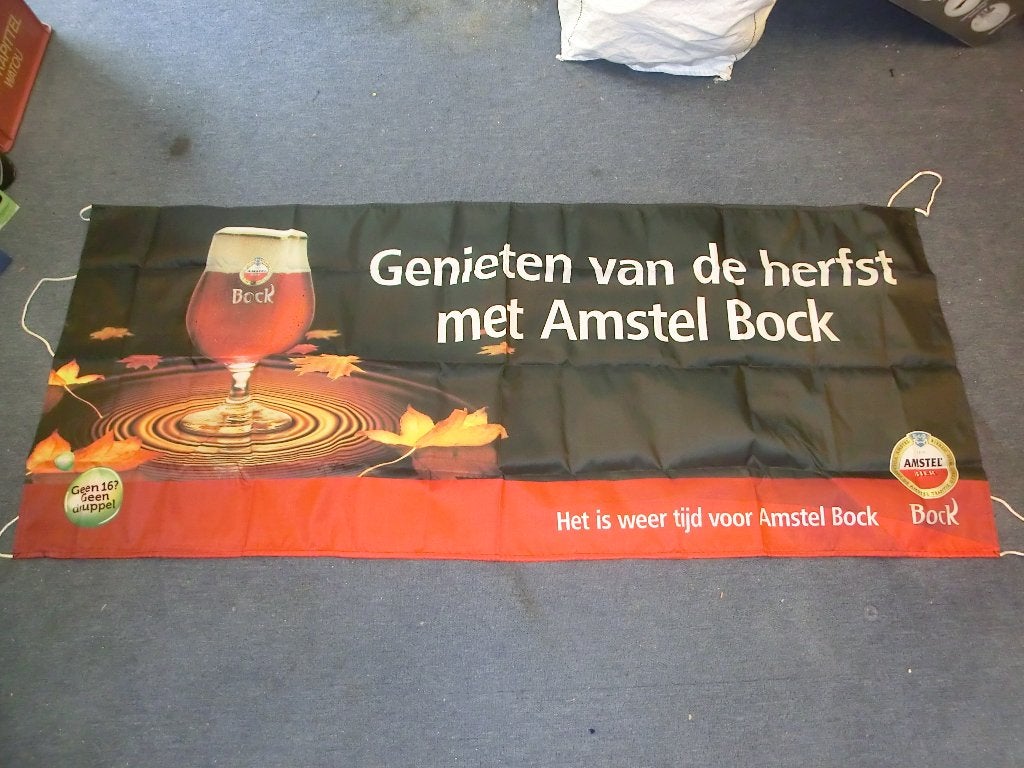 Biervlaggen -spandoek - Brand, Amstel bock, Palm, Brugse Zot, Ophalen of Verzenden, Zo goed als nieuw, Overige typen, Overige merken