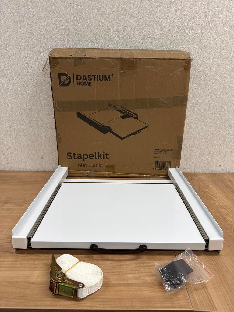 Dastium Home Stapelkit met Plank voor Wasdroger/Wasmachine, Witgoed en Apparatuur, Onderdelen en Toebehoren, Ophalen of Verzenden