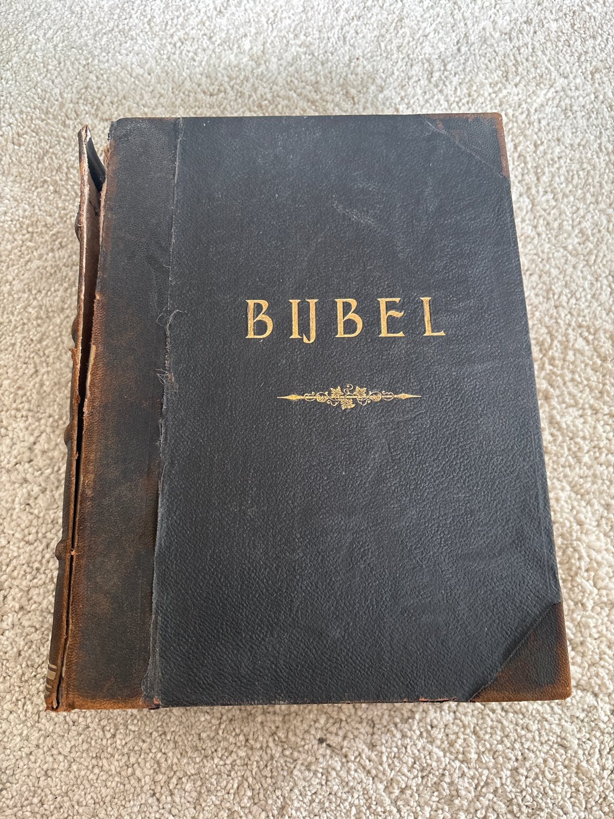 Oude Bijbel met mooie platen (Hoofdstuk 1-3 ontbreekt), Ophalen
