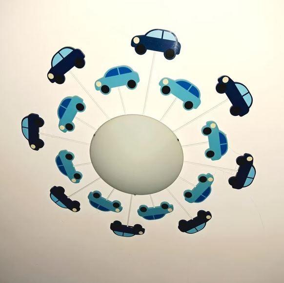 Lamp met stoere auto's voor kinderkamer, tegen plafond, wand, Huis en Inrichting, Lampen | Plafondlampen, Ophalen