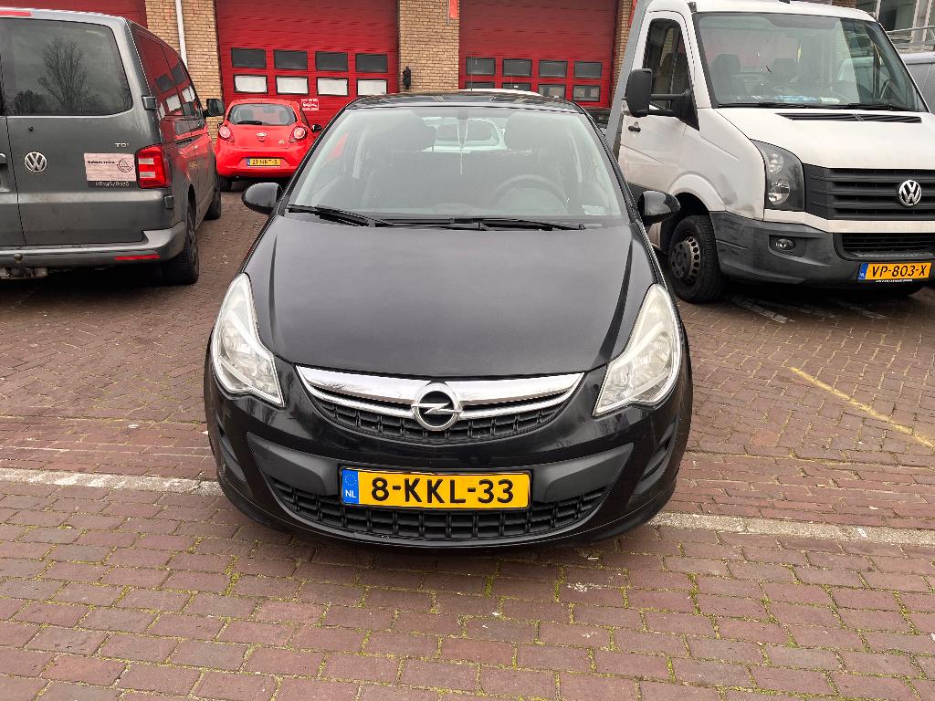 Opel Corsa 1.0 12V 3D 2012 Zwart, 40 €/maand, Zwart, Zwart, Handgeschakeld