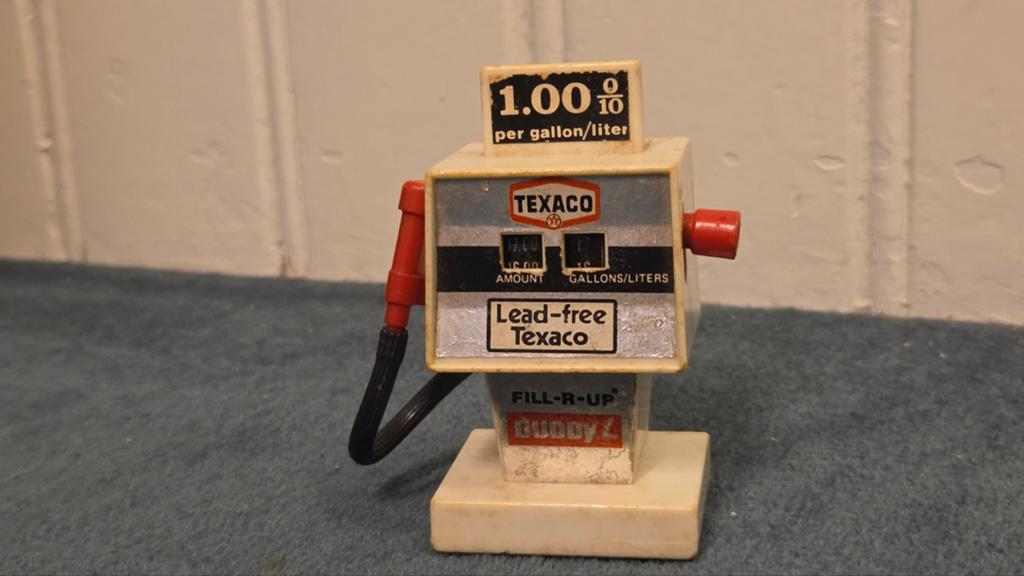 Oude Texaco Buddy L speelgoed benzinepomp, Verzenden, Gebruikt, Auto's