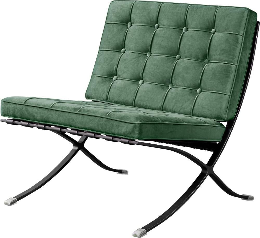 Paviljoen Fauteuil met knopen | Groen Velvet | Uitverkoop, Ophalen, Info@caveldesign.com, Minder dan 75 cm, 7775PB