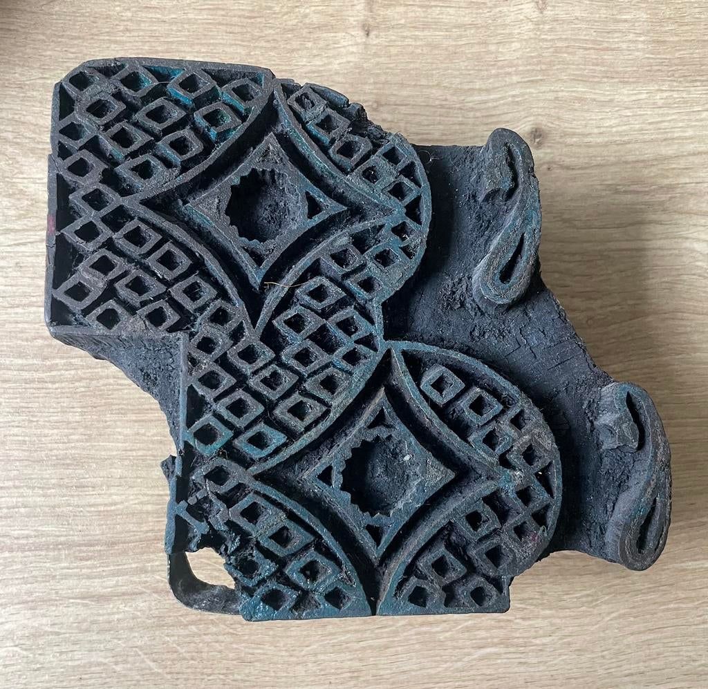 Prachtige batik stempel Indonesië hout, Ophalen of Verzenden