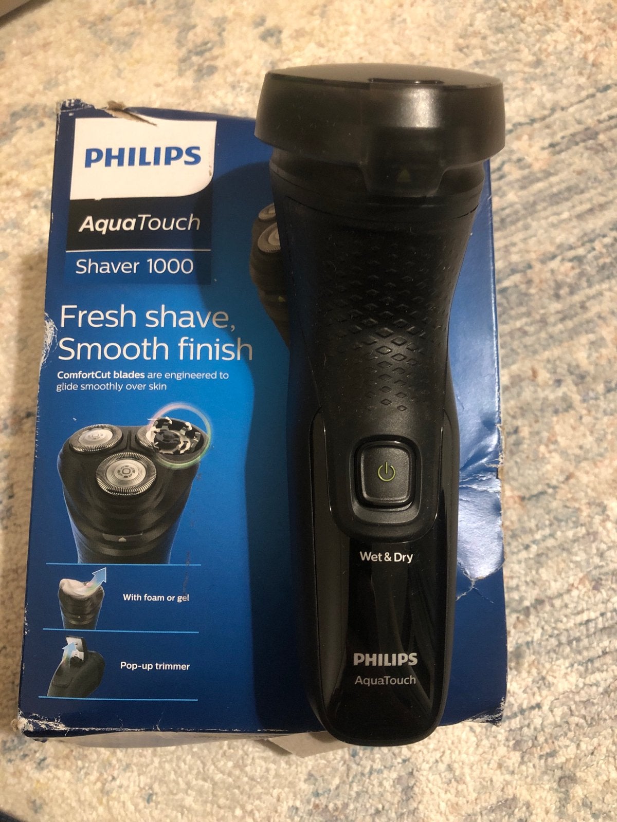 Philips AquaTouch Shaver 1000 - Nat en Droog Scheren, Ophalen of Verzenden, Gebruikt, Scheren en Epileren