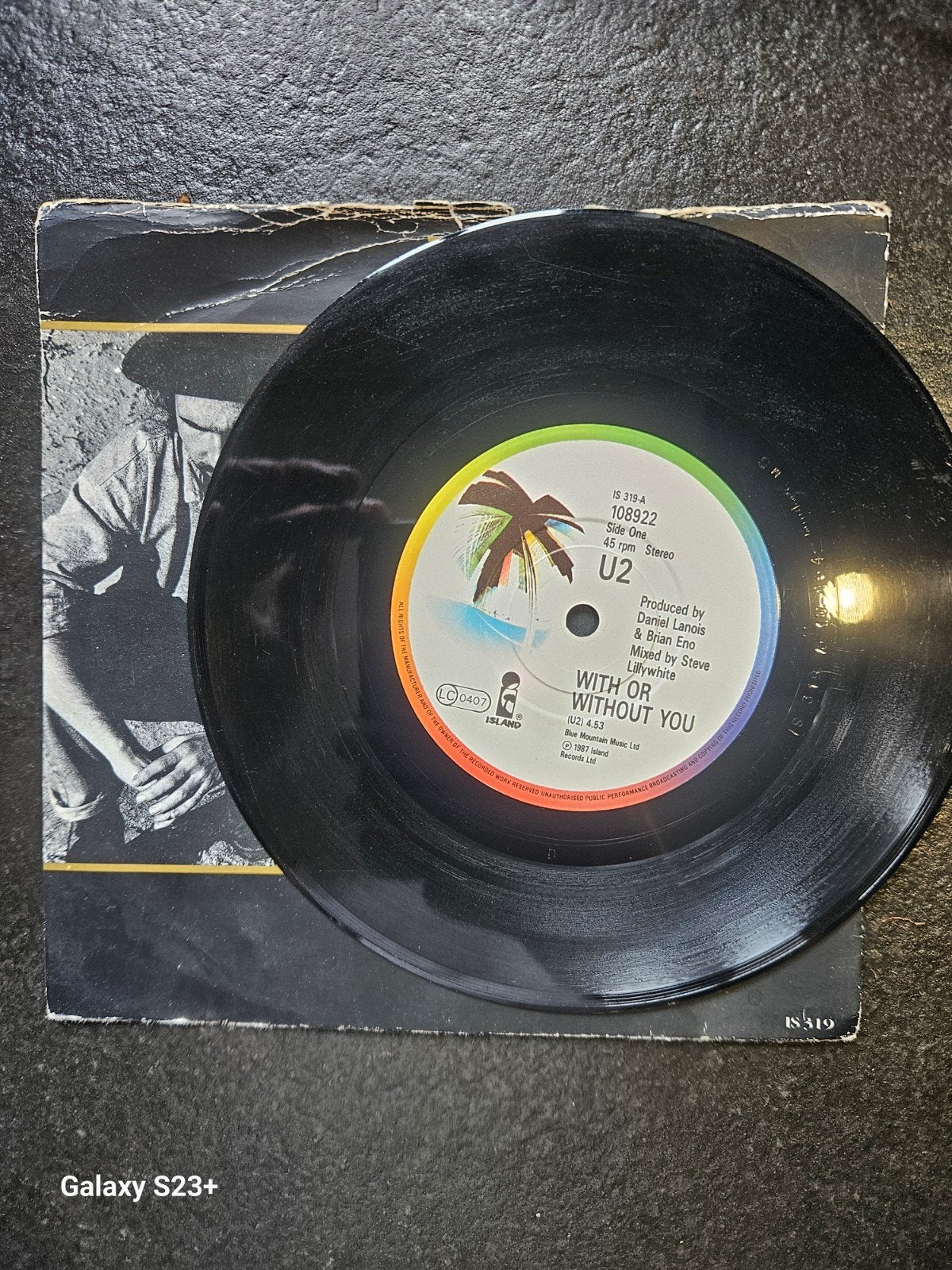 U2 - With Or Without You (Vinyl Single), Gebruikt, 7 inch, Ophalen of Verzenden, Pop