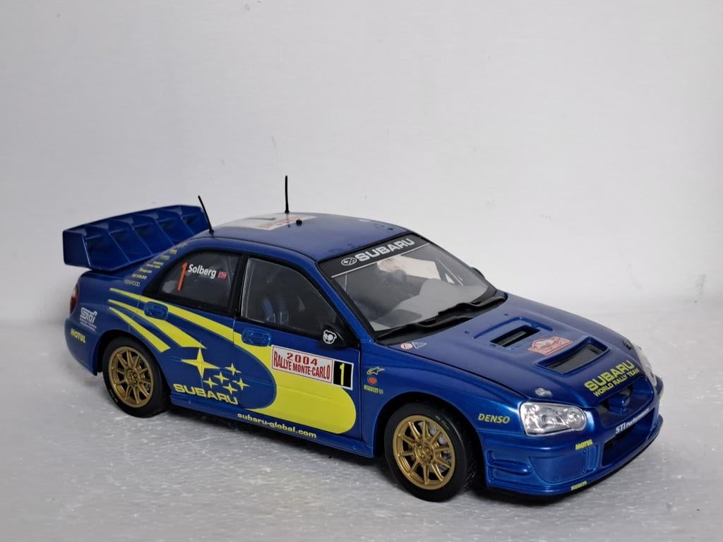 Subaru Impreza WRC Rally Monte Carlo 2004 Solber 1/18 Schade, Ophalen of Verzenden, Gebruikt, Auto, Solido