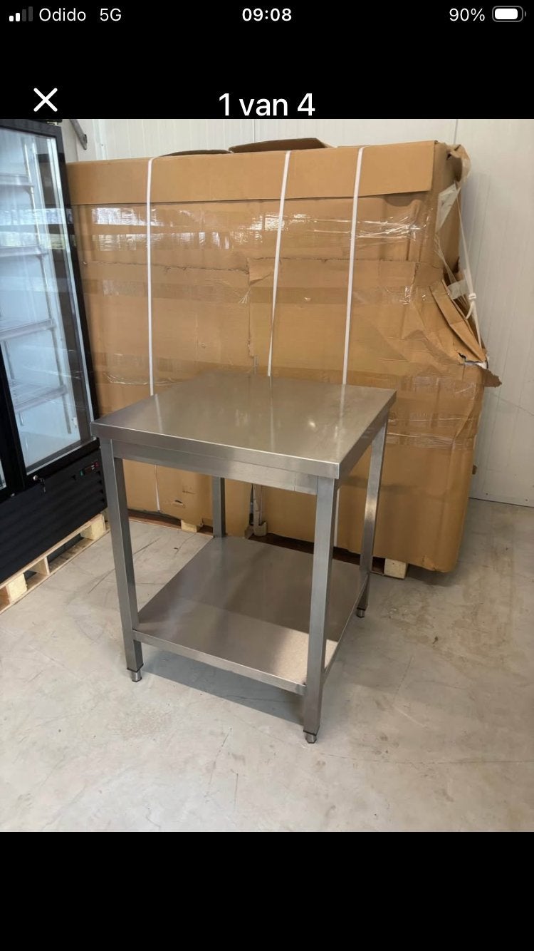 Te koop rvs tafel, 100 liter of meer, Ophalen, Nieuw, Transportkar