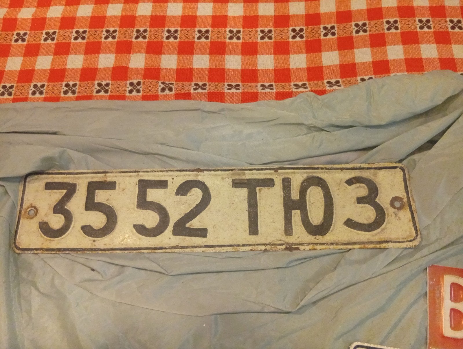 Oude Franse kentekenplaat 3552 TQ3, Ophalen of Verzenden