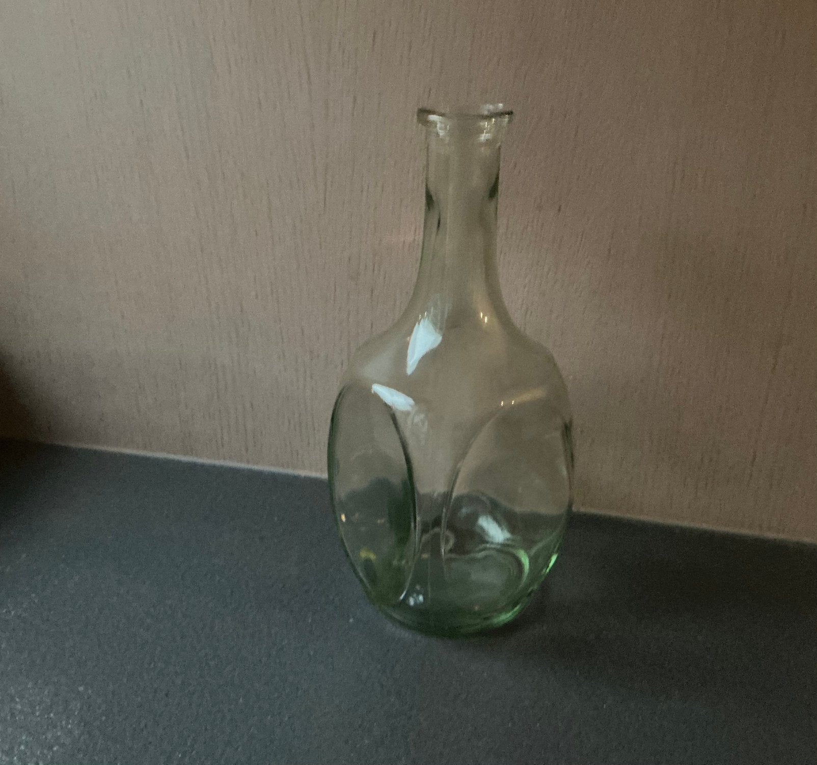 Mooie karaf groen glas, Ophalen of Verzenden