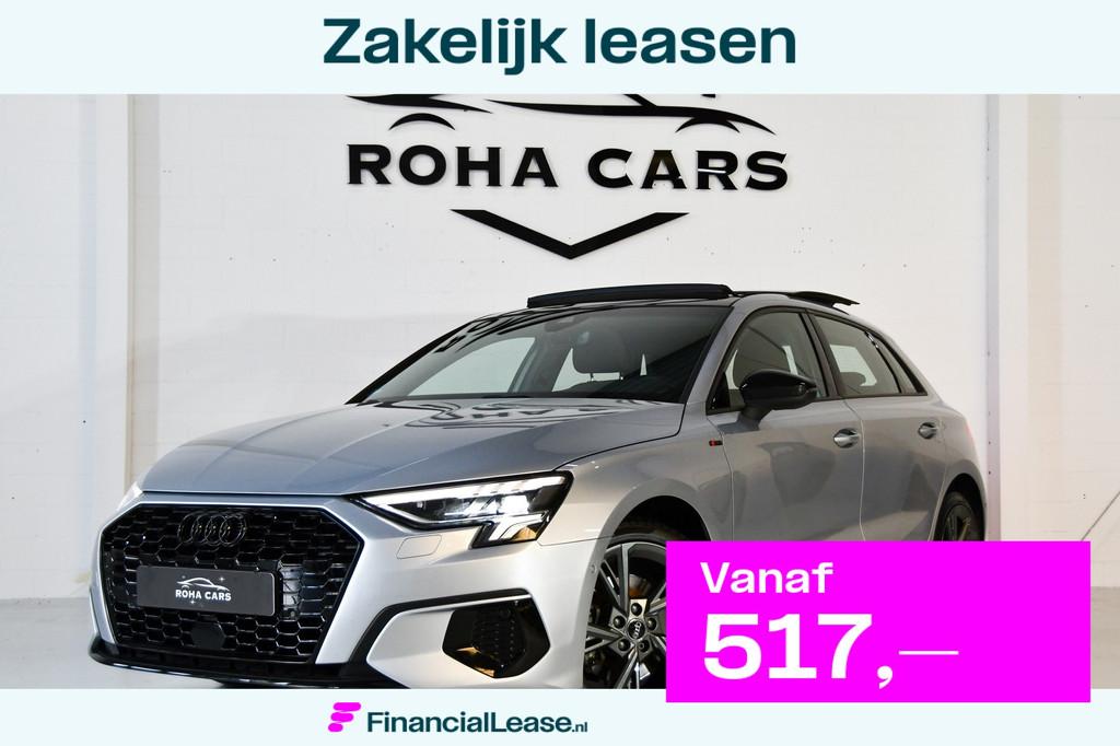 Audi A3 Sportback 35TFSI 1.5 S-Line Panorama Led matrix, Automaat, Gebruikt, Zwart, Origineel Nederlands