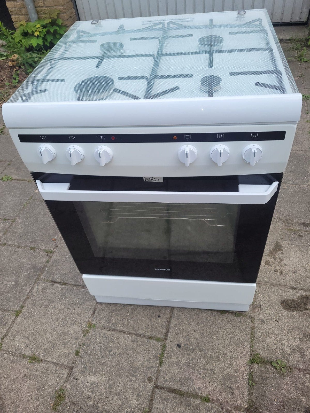 Inventum gasfornuis 60 cm breed, Witgoed en Apparatuur, Fornuizen, Hete lucht, Zo goed als nieuw, Gas, Vrijstaand