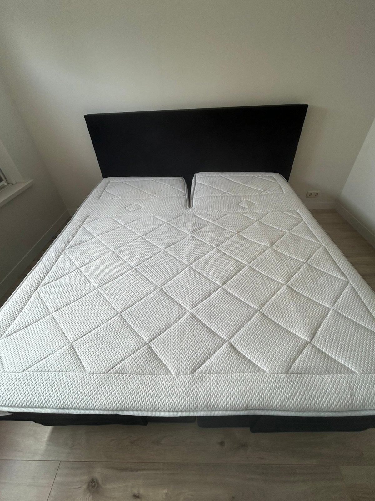 2 persoons elektrisch bed, Ophalen, Gebruikt, Zwart, Tweepersoons