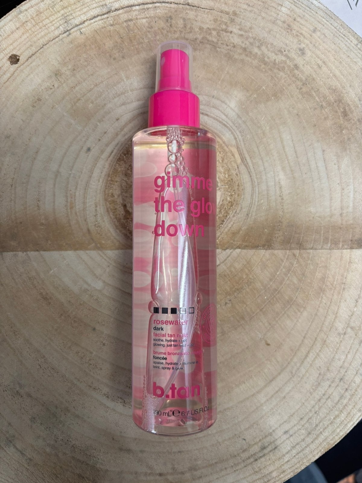 B.Tan Rosewater Dark Facial Tan Mist - Zelfbruiner, Ophalen of Verzenden, Nieuw, Gehele gezicht, Verzorging