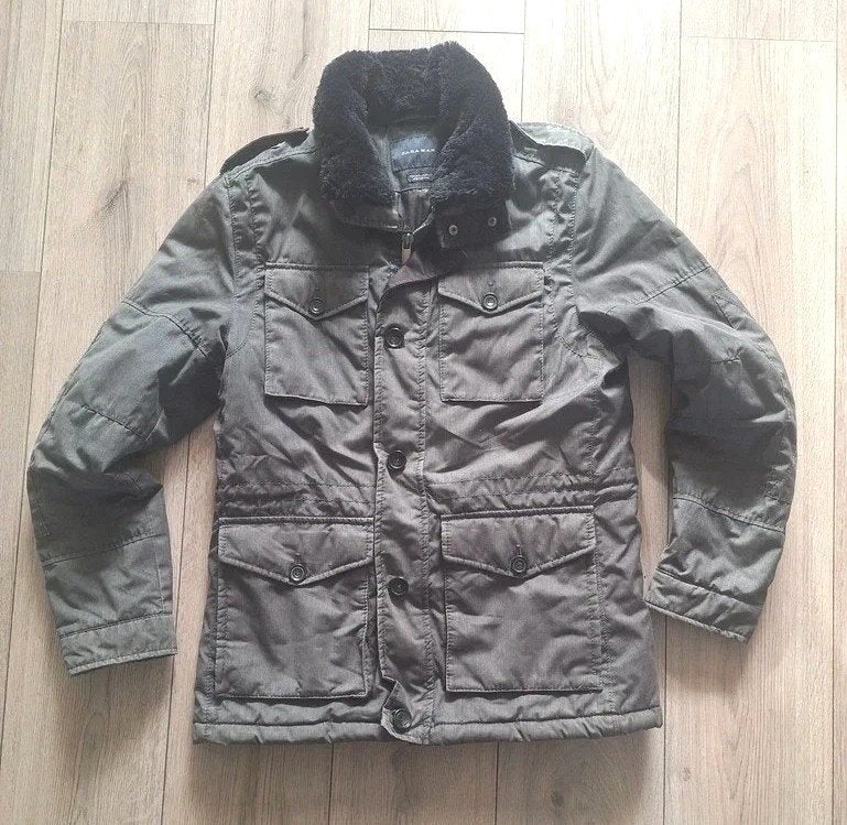 Zara heren winterjas grijs teddykraag maat L, Maat 52/54 (L), Zara, Ophalen of Verzenden, Zo goed als nieuw