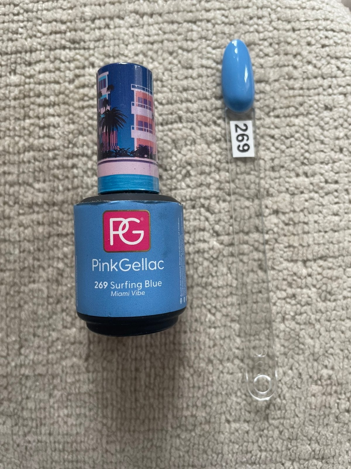 Pink Gellac 269 Surfing Blue, Overige kleuren, Ophalen of Verzenden, Zo goed als nieuw, Handen en Nagels