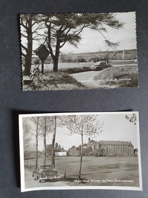 Ansicht WITTEM oldtimer auto Klooster (2x), Ophalen of Verzenden, Voor 1920, Limburg