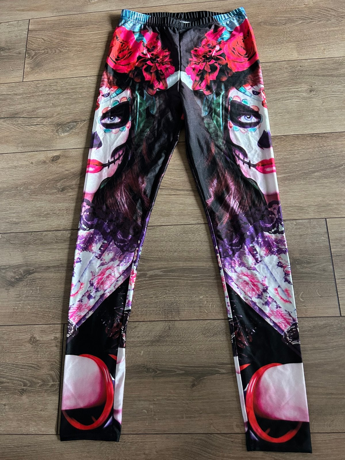 legging van Pahis heeft een opvallende "Sugar Skull & Roses, Ophalen of Verzenden, Nieuw, Legging
