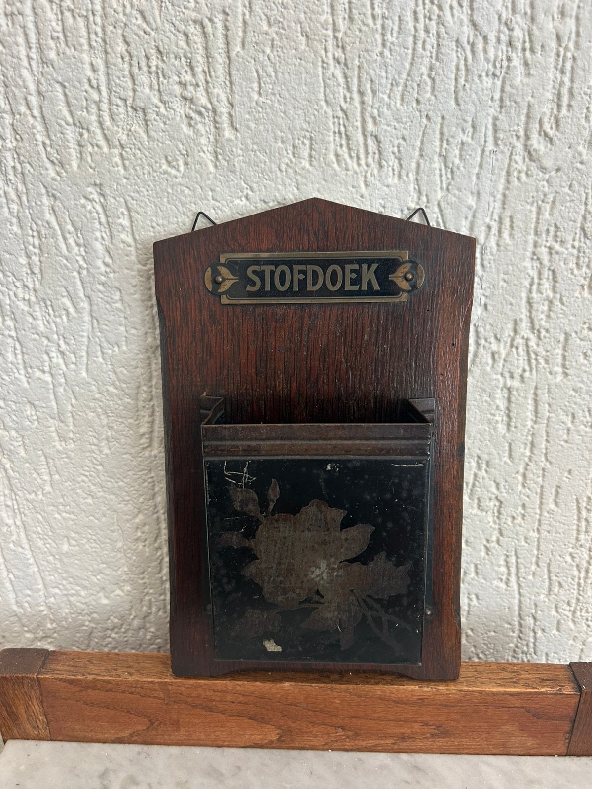 Antieke stofdoek houder, Ophalen, Zo goed als nieuw, IJzer