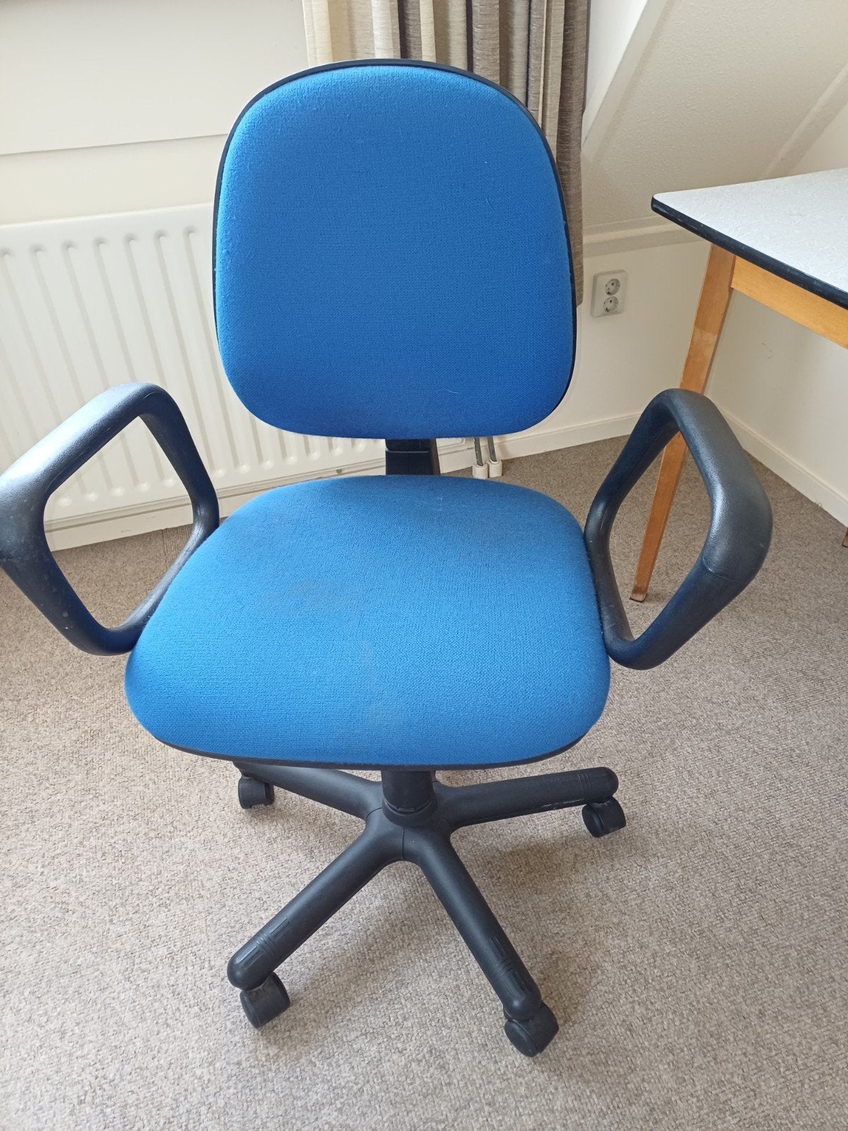 Blauwe Bureaustoel met Armleuningen, Ophalen, Gebruikt, Blauw
