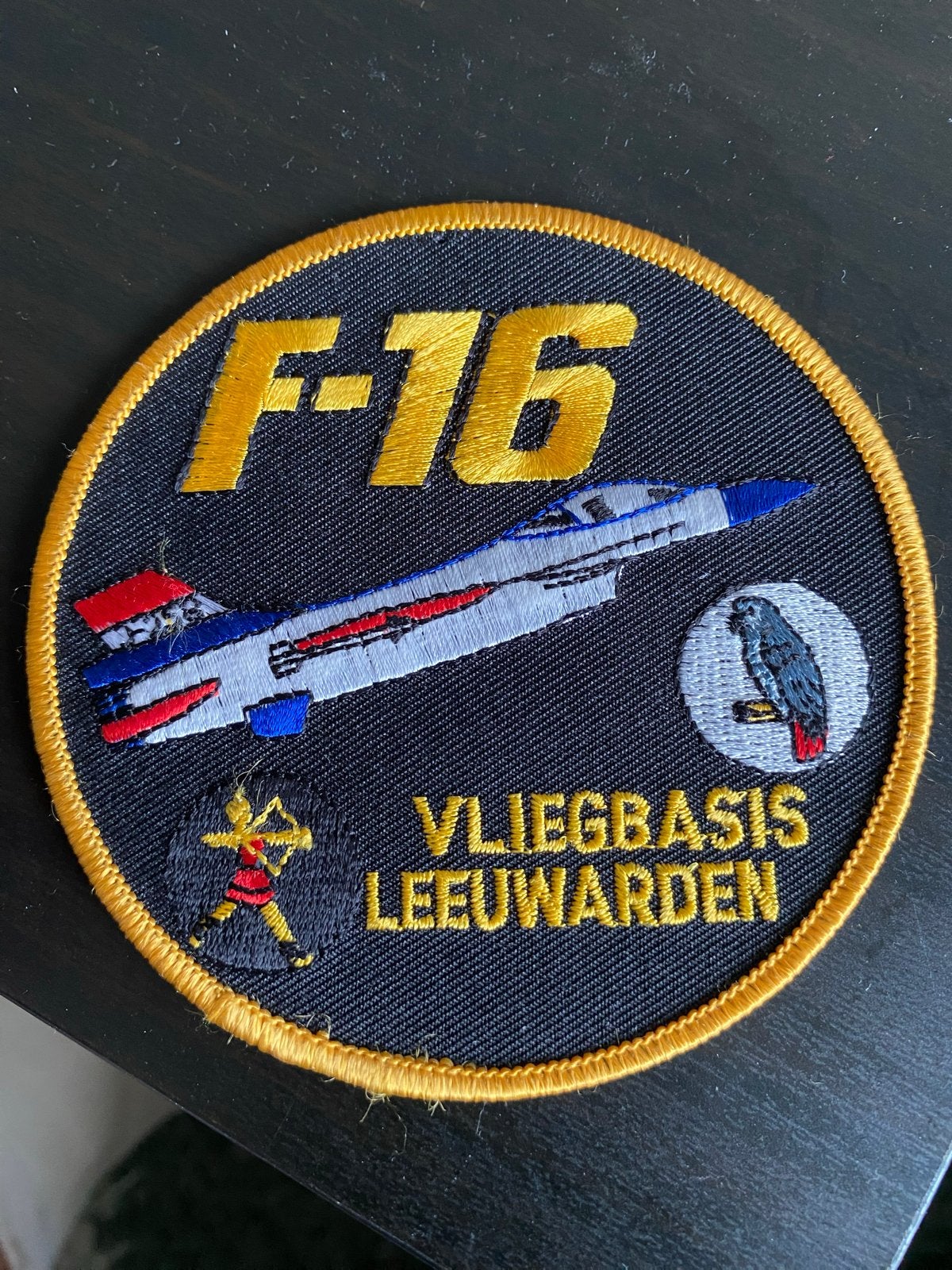 F-16 Vliegbasis Leeuwarden Patch, Ophalen of Verzenden, Luchtmacht, Nederland, Embleem of Badge