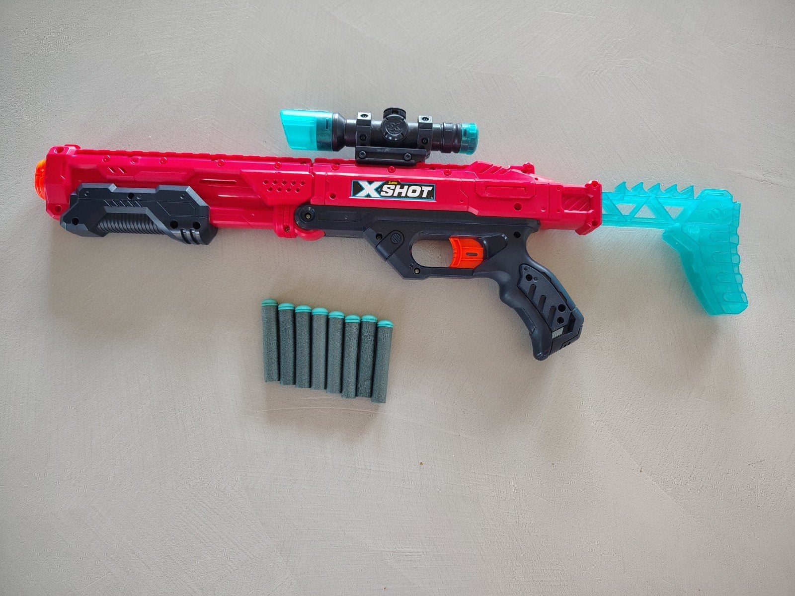 X-Shot Blaster met richtkijker en pijltjes, Ophalen of Verzenden, Gebruikt