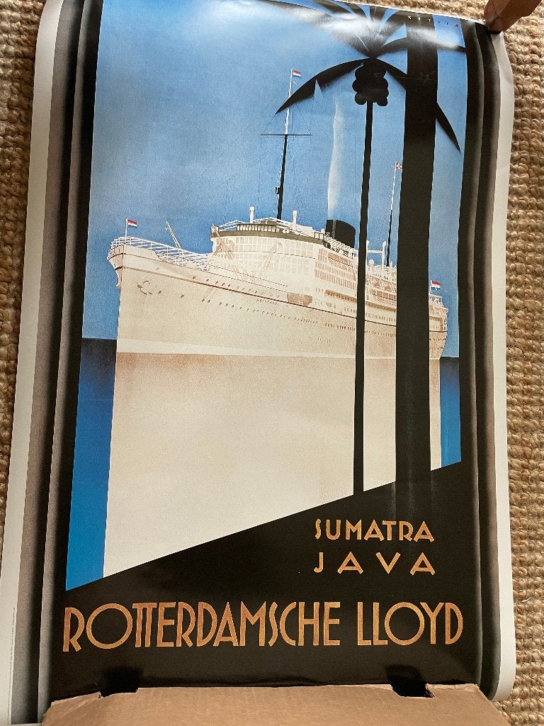 Rotterdamse Loyd Poster Sumatra Java en Oranje Holland Java, Ophalen of Verzenden, Nieuw, Motorboot of Zeilboot, Overige typen
