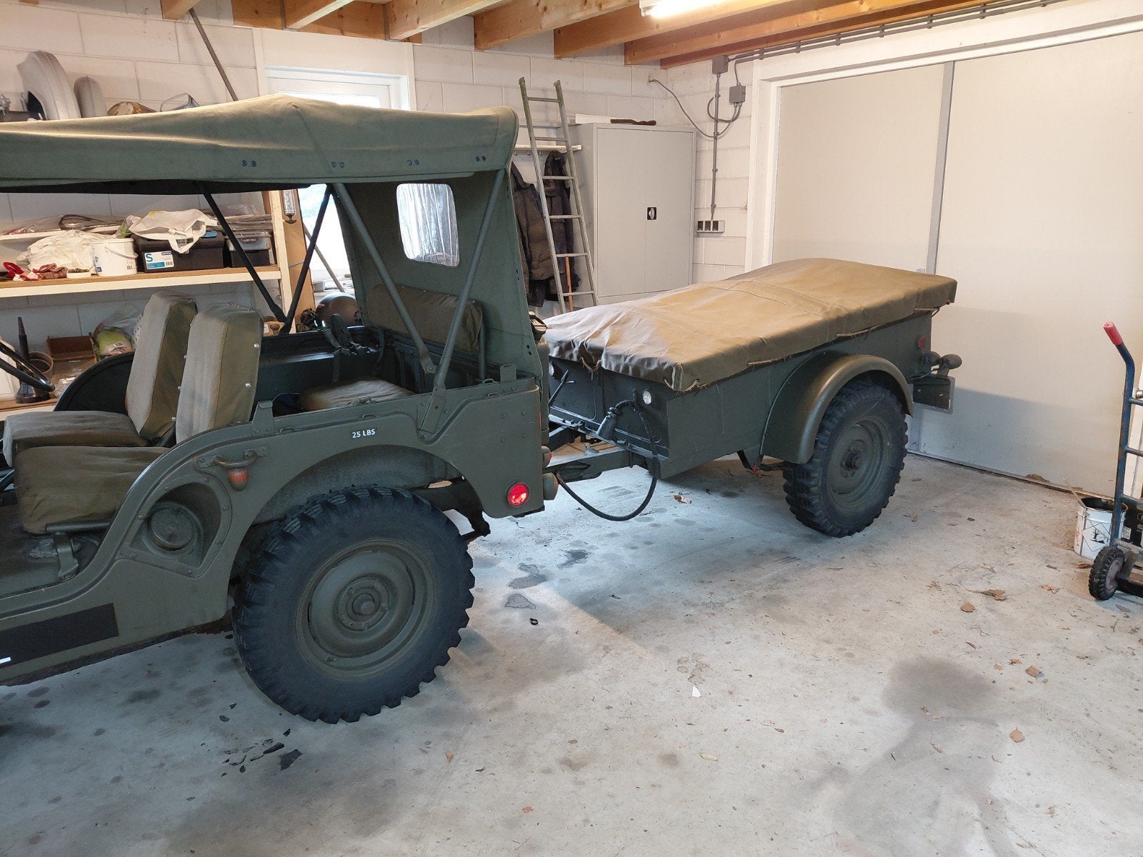 Nekaf M38a1 met polynorm aanhanger, Auto's, Particulier, Te koop