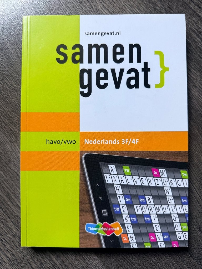 Samengevat HAVO VWO Nederlands 3F/4F 9789006814248, ThiemeMeulenhoff, Zo goed als nieuw, Beta, HBO