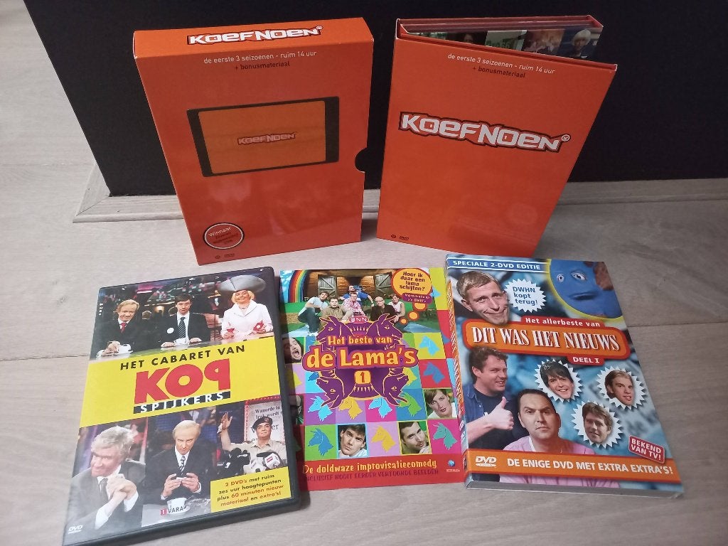Koefnoen BOX + Kopspijkers + Dit was het Nieuws + De Lama's, Cd's en Dvd's, Alle leeftijden, Ophalen of Verzenden, Zo goed als nieuw