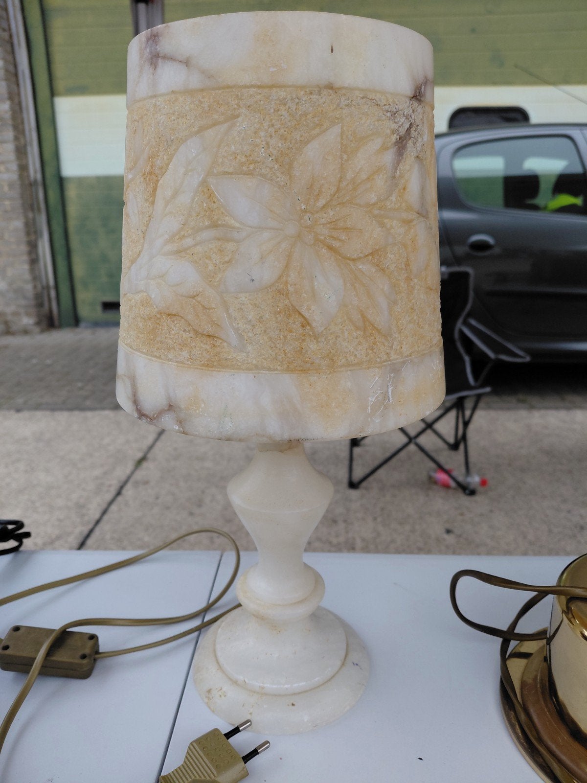 albast lamp, Ophalen