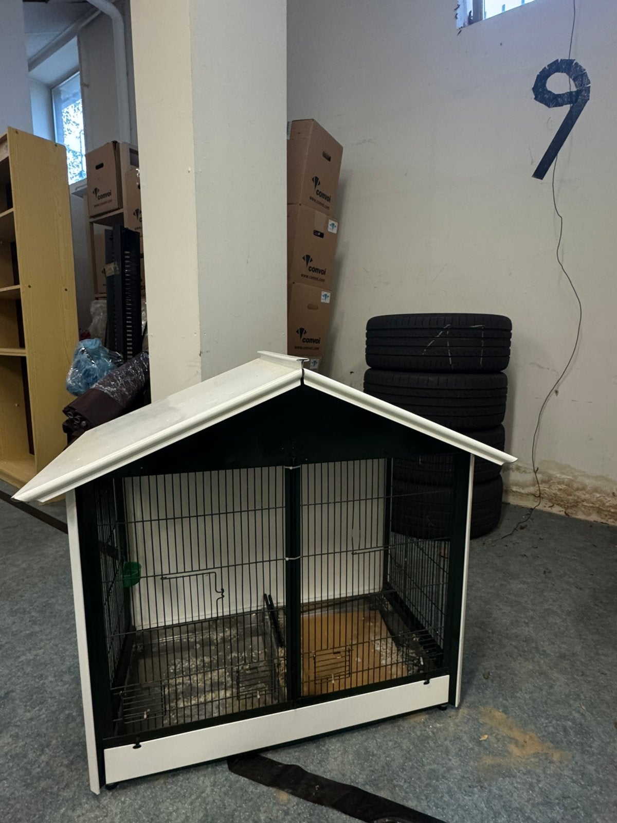 Grote XL vogelkooi / volière met dak (ca. 1 meter breed), Ophalen, Gebruikt, 110 cm of meer