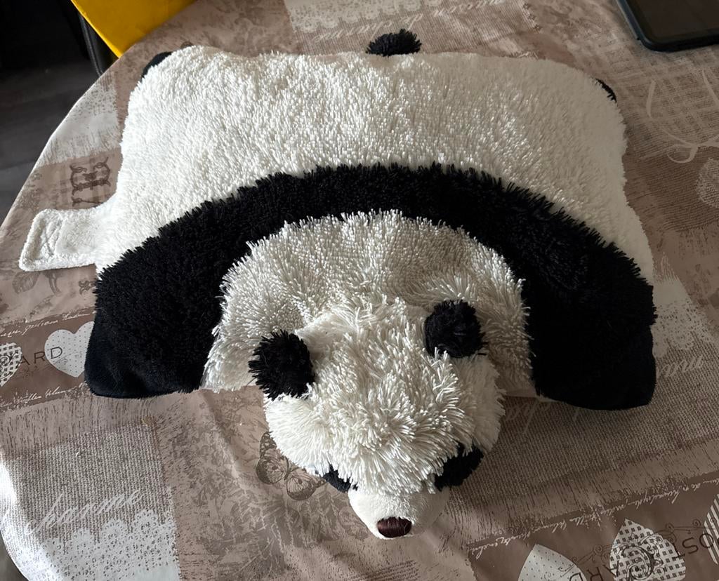 Zwart-witte pandakussen knuffel, Ophalen, Gebruikt, Overige merken, Overige karakters