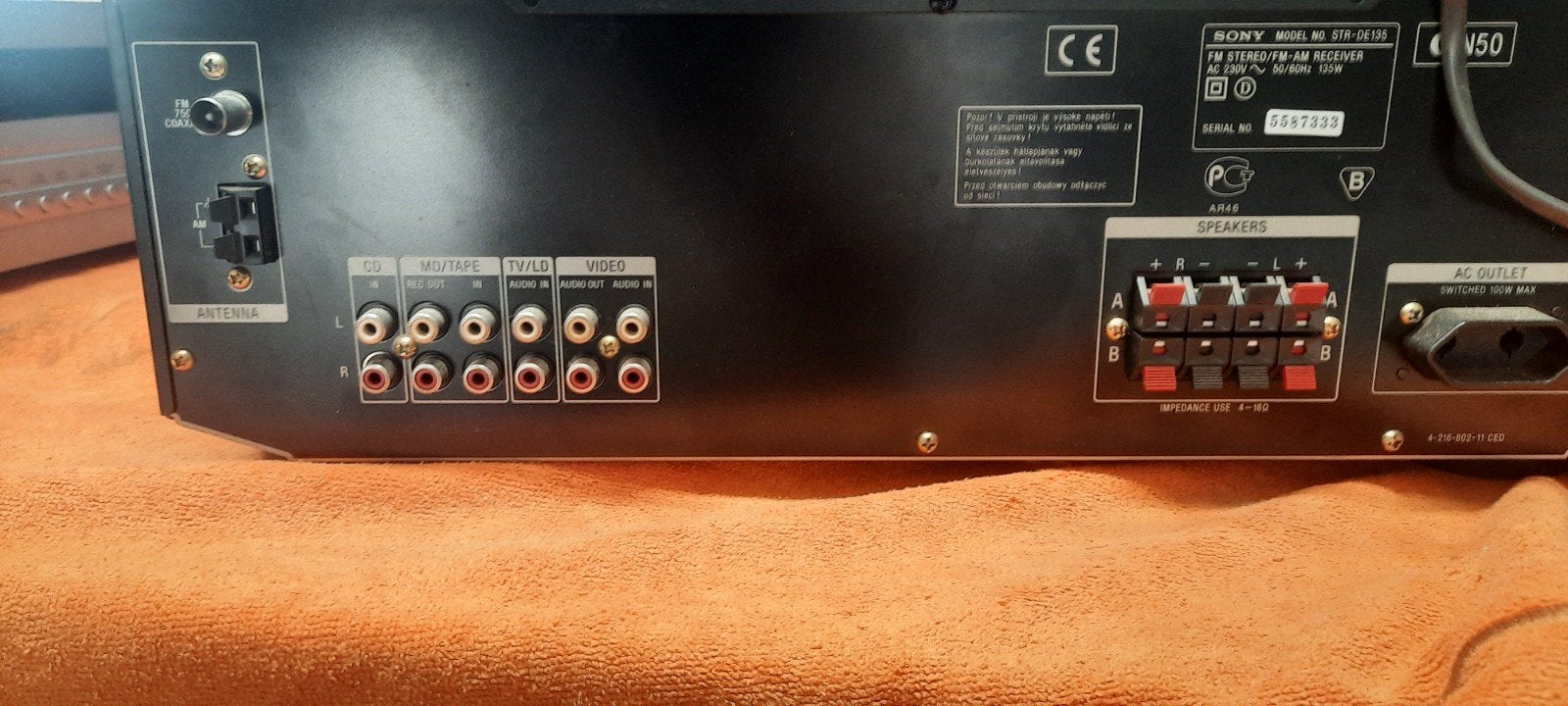 Sony STR-DE135 Stereo Receiver - Audio/Video Control Center, Audio, Tv en Foto, Versterkers en Receivers, Gebruikt, Ophalen of Verzenden