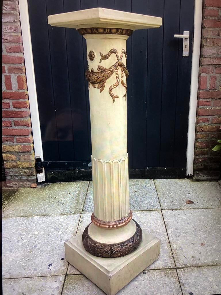 Antieke zuil hoogte 110 cm, Huis en Inrichting, Ophalen, Zo goed als nieuw