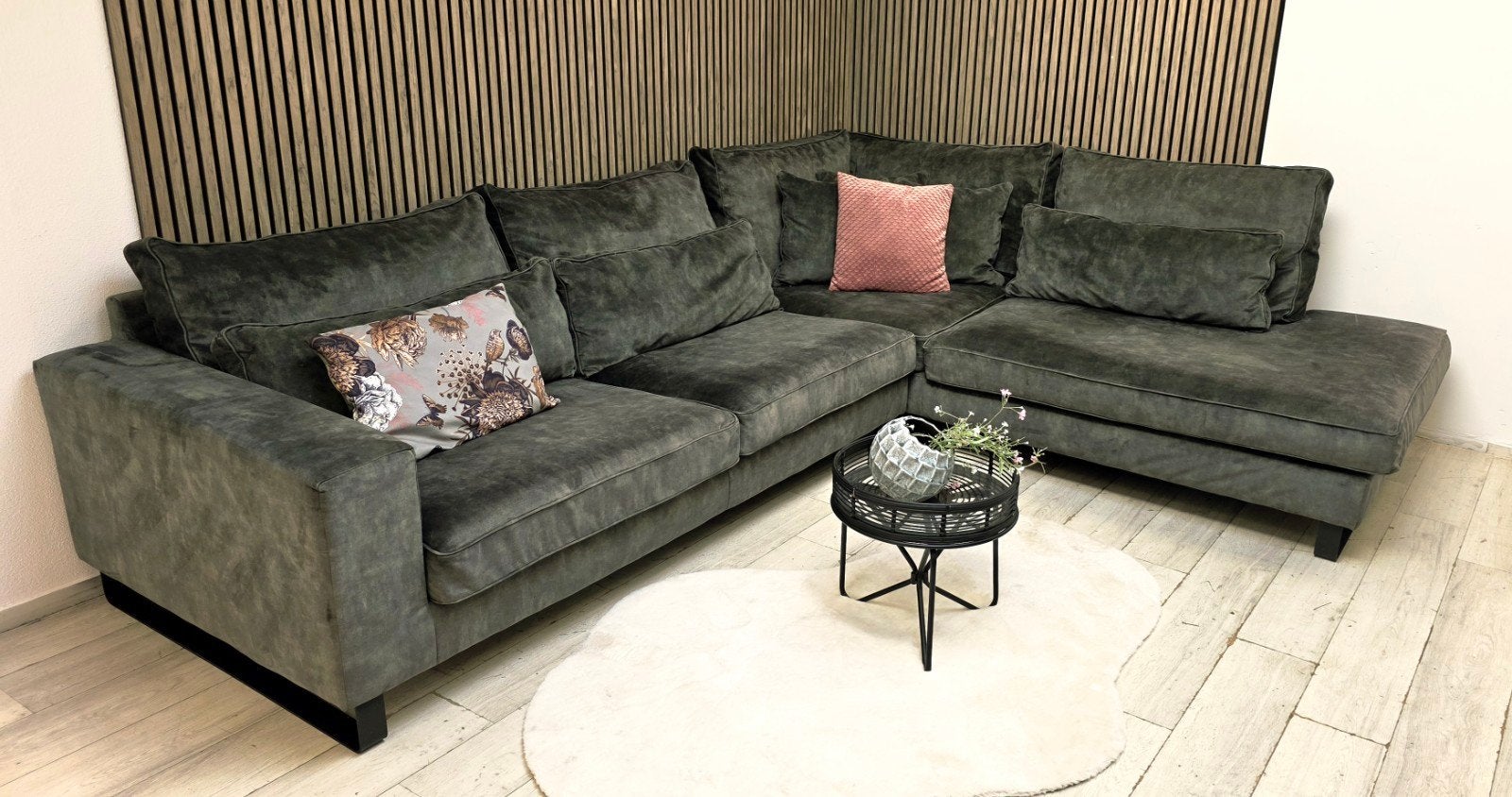 ‼️gereinigde groene Zitmaxx hoekbank‼️, Huis en Inrichting, Banken | Sofa's en Chaises Longues, Ophalen, 150 cm of meer, Vierpersoons of meer
